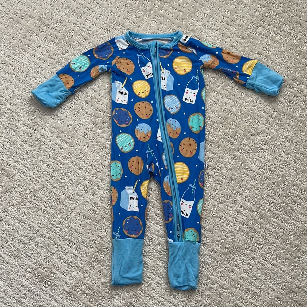 Little Sleepies Milk and Cookies Blue Newborn